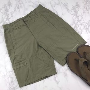 Columbia PFG Shorts Camo Green Size 30 Men's